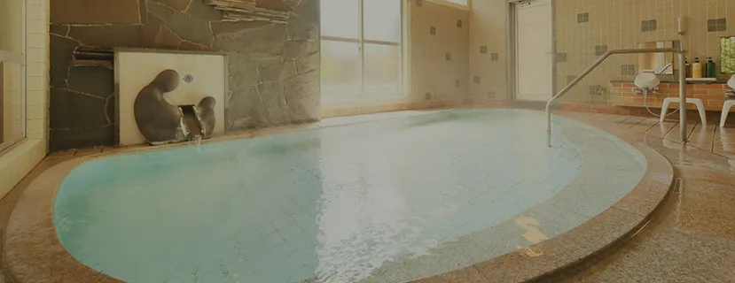 画像:源泉かけ流しの温泉